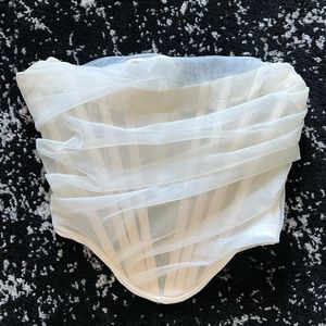White mesh Corset